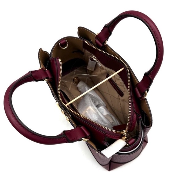 Michael Kors Reed Small Satchel Crossbody
Bag Dark Cherry - Picture 10 of 13